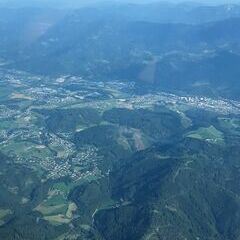 Flugwegposition um 15:03:05: Aufgenommen in der Nähe von Gemeinde Thörl, Österreich in 2483 Meter